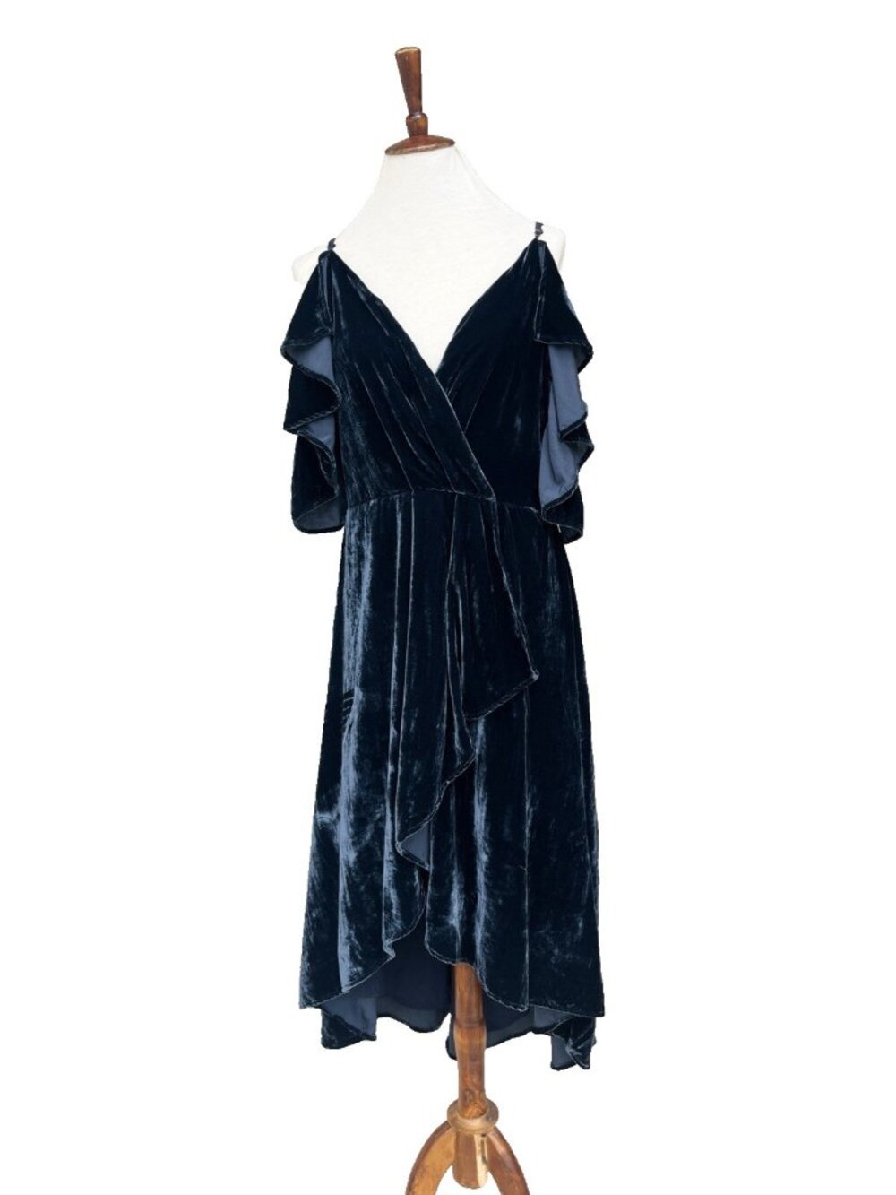 Chelsea28 Velvet Cold Shoulder High-Low Midi Dress L | Nordstrom | Party